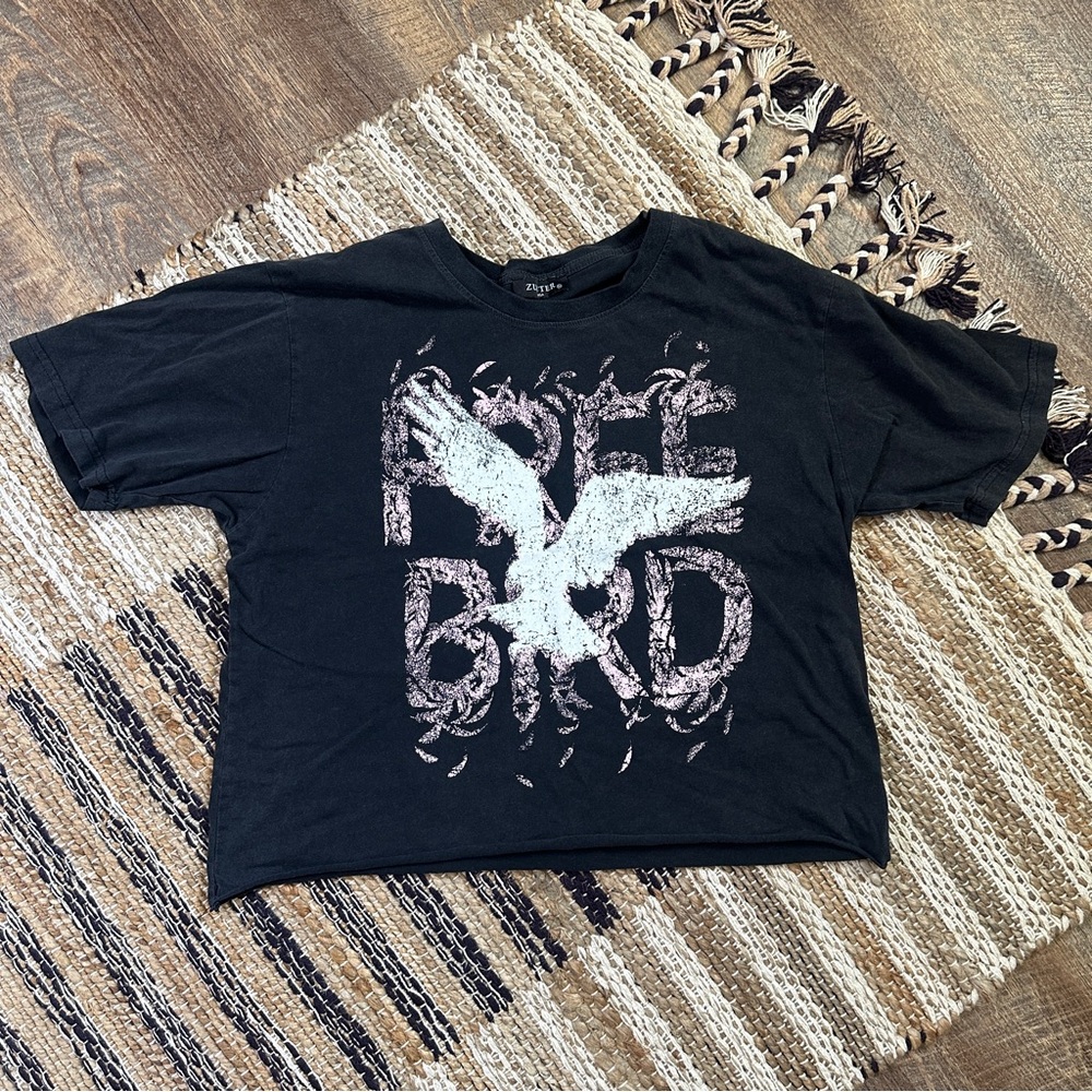 ☾ ZUTTER free bird crop top